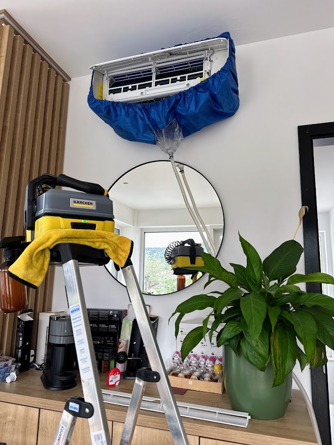 Mosózsákos klímatisztítás folyamata