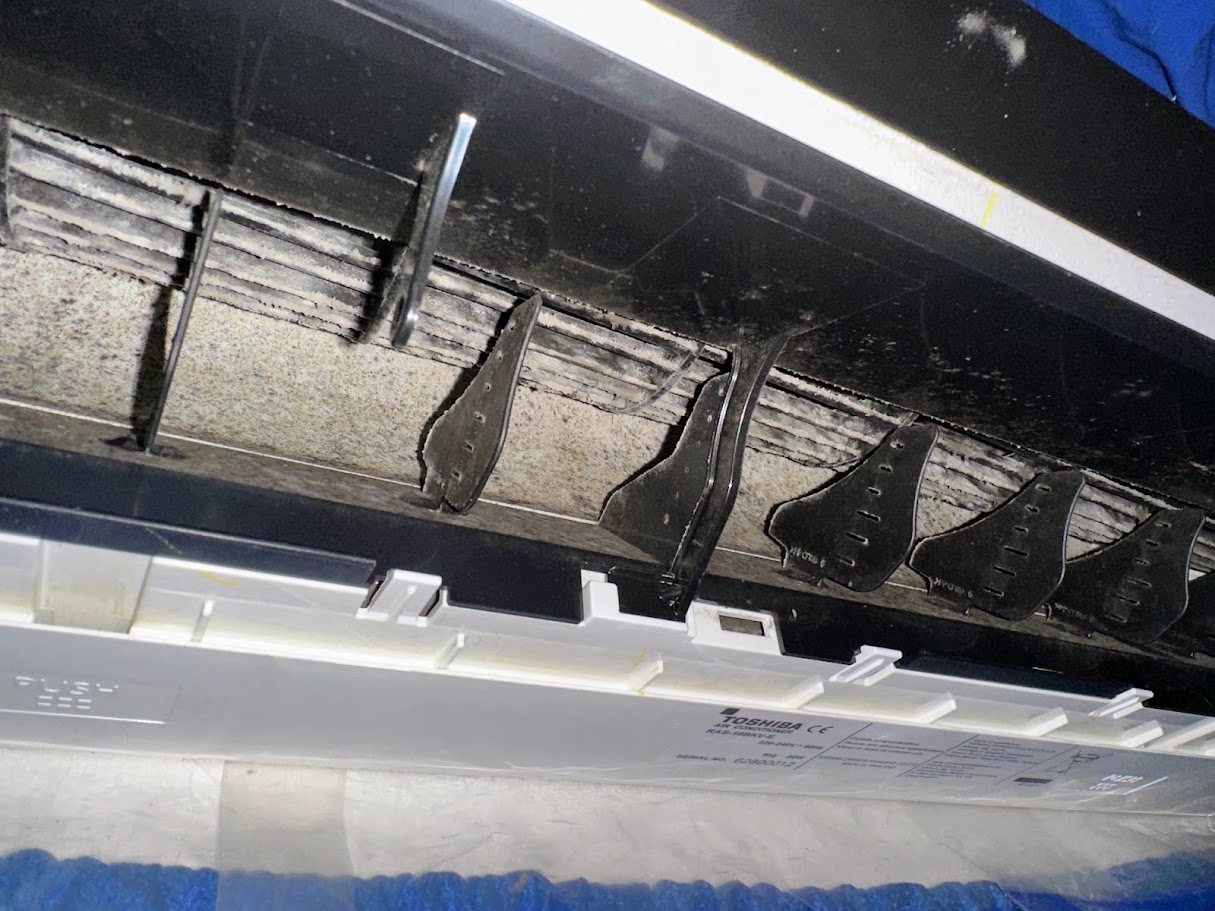 Szennyezett klíma beltéri egység